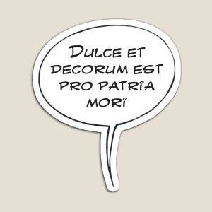 Dulce est decorum sticker