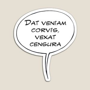 Dat veniam corvis sticker